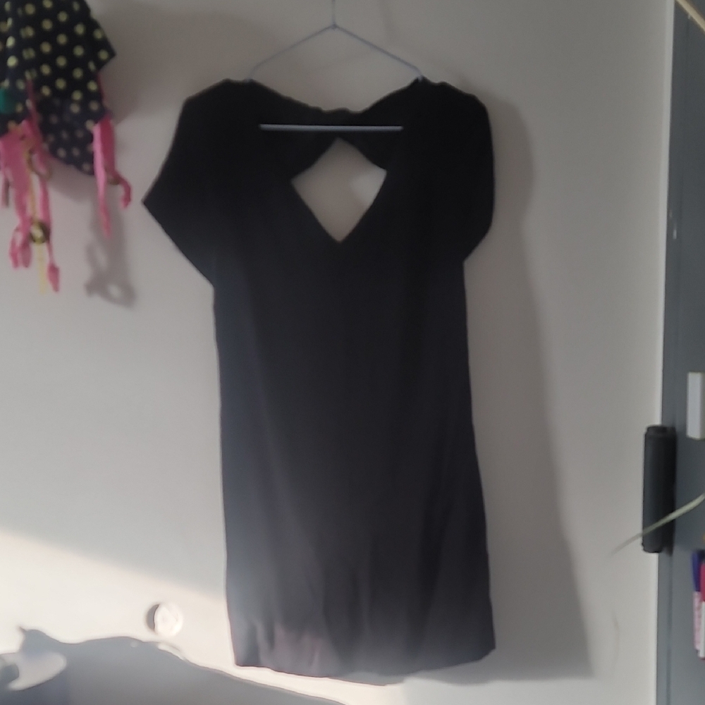 Sandro Black V-Neck Sheath Dress Cocktail